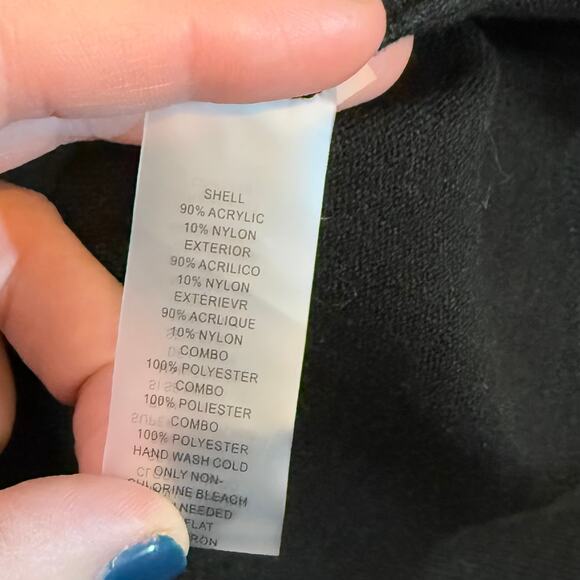 Vince Camuto Womens XS Black White Ruffle Polka Dot Trim Wednesday Addams Dress - Picture 8 of 9